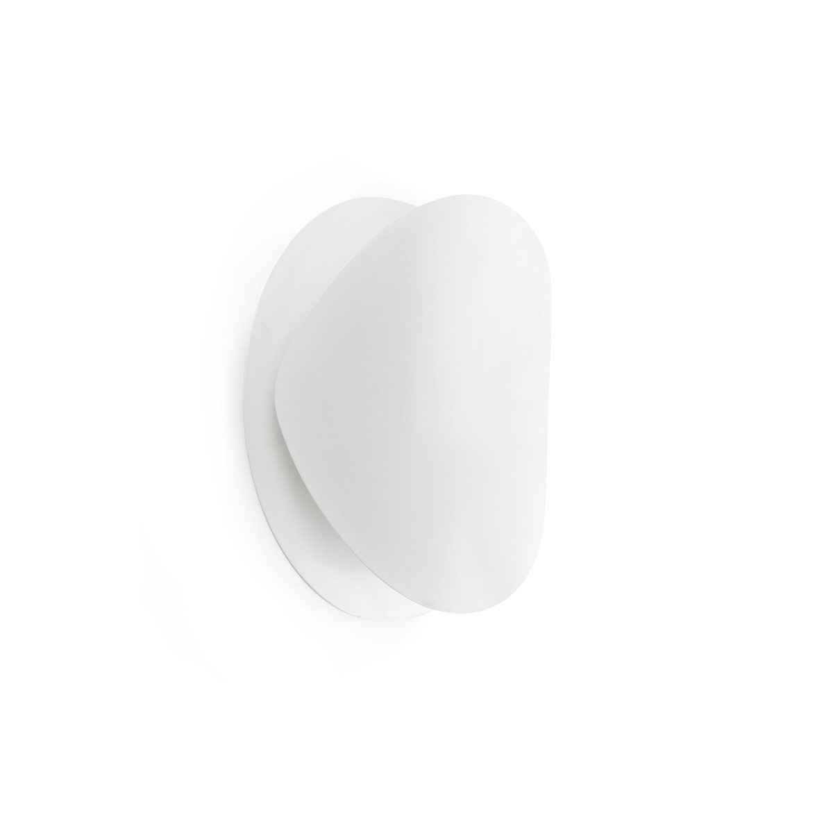 OVO-G Aplique de Faro. Medidas: Ø 240 x L 240 x A 240 x F 65 mm. Color: Blanco