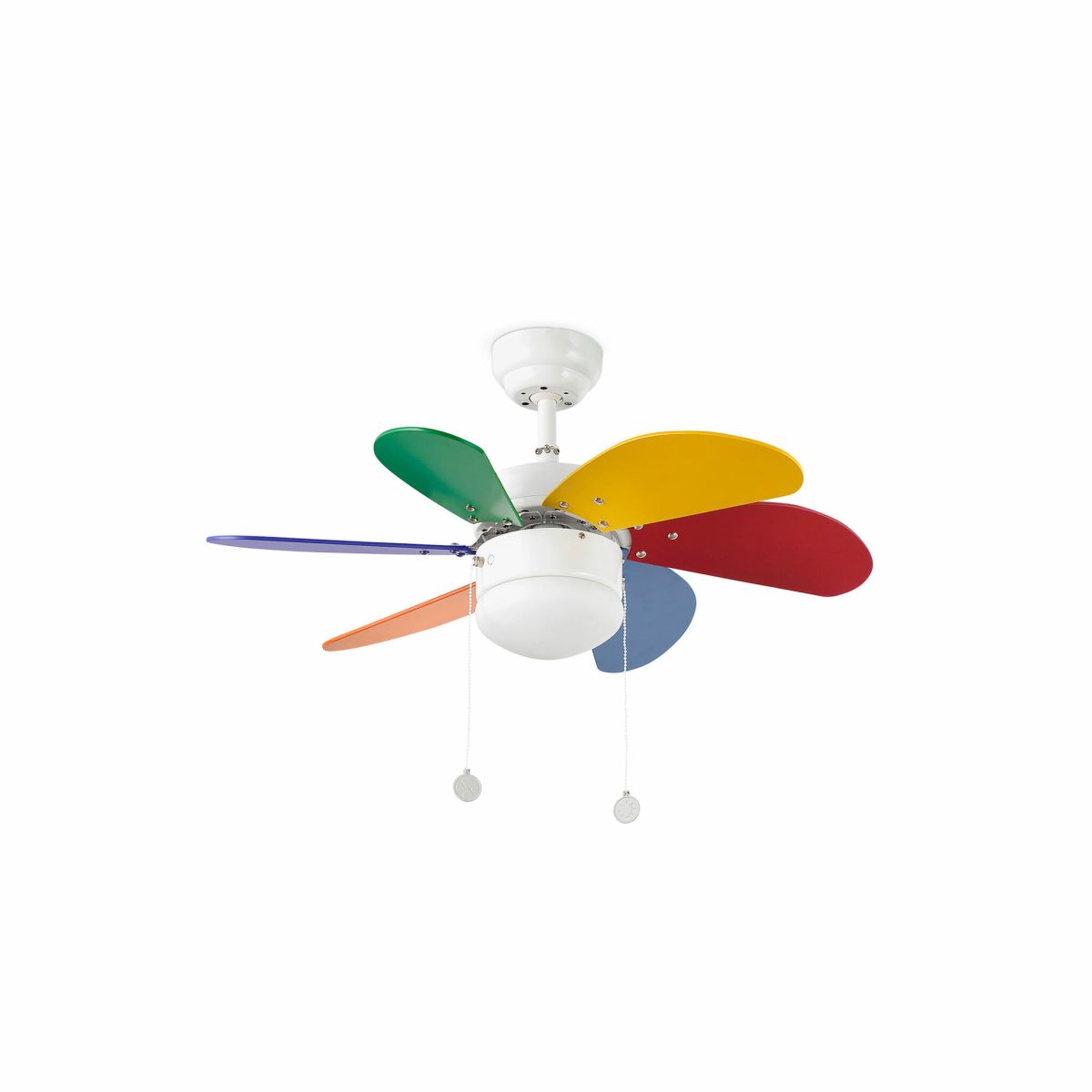 PALAO Ventilador de techo con luz de Faro. Medidas: Ø 810 x L 810 x A 390 x F 810 mm. Color: Blanco