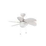PALAO Ventilador de techo con luz de Faro. Medidas: Ø 810 x L 810 x A 390 x F 810 mm. Color: Blanco