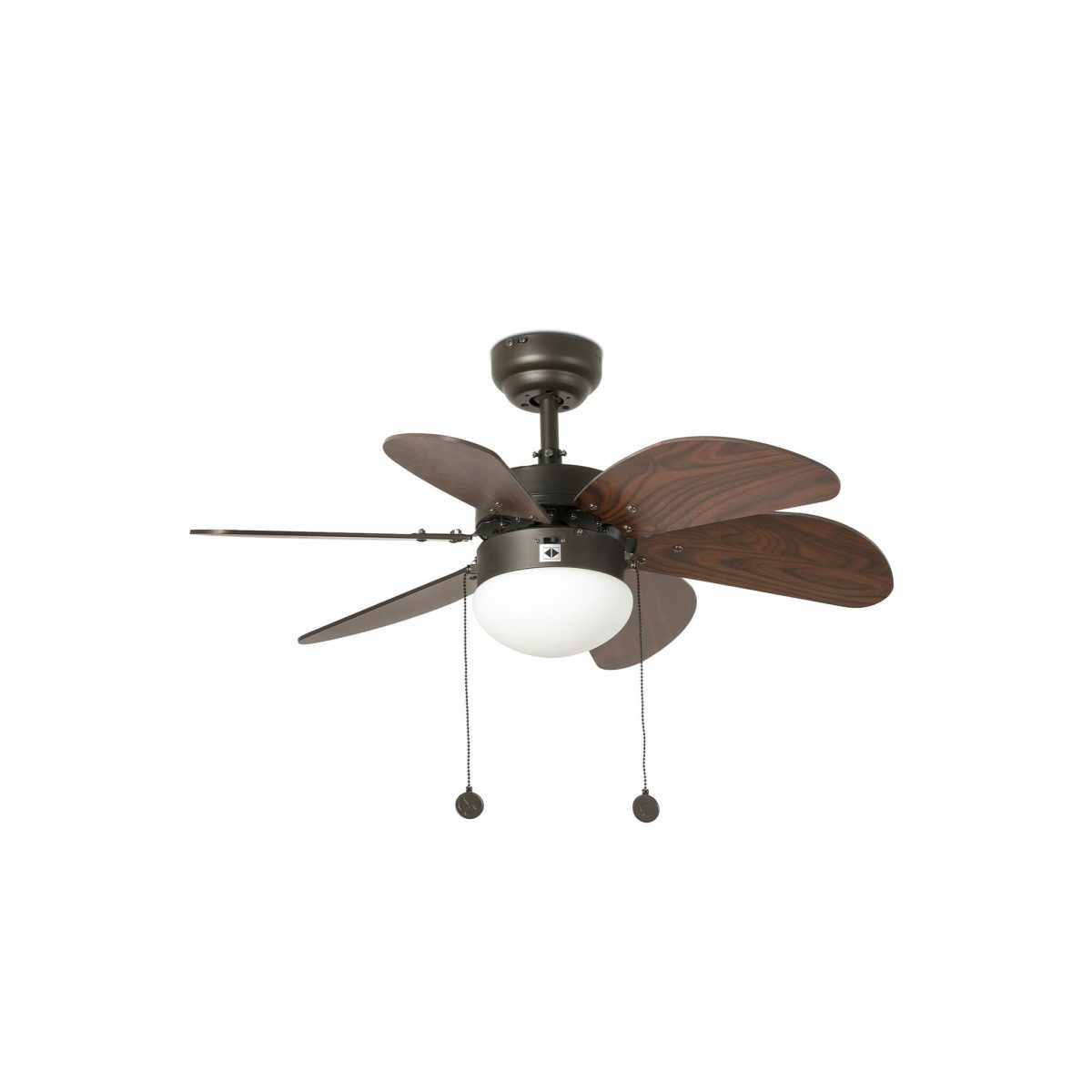 PALAO Ventilador de techo con luz de Faro. Medidas: Ø 810 x L 810 x A 390 x F 810 mm. Color: Marrón