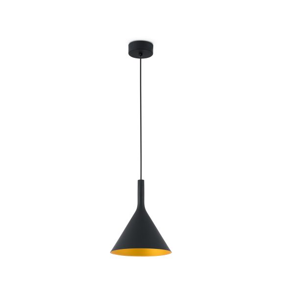 PAM-G LED Colgante de Faro. Medidas: Ø 250 x L 250 x A 1805 x F 250 mm. Color: Negro