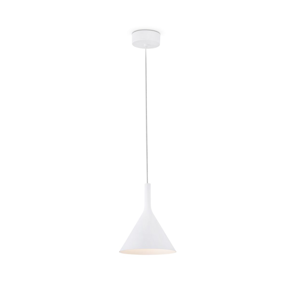 PAM-P LED Colgante de Faro. Medidas: Ø 165 x L 165 x A 1715 x F 165 mm. Color: Blanco