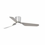 PEMBA LED Ventilador de techo con luz de Faro. Medidas: Ø 1320 x L 1320 x A 215.25 x F 1320 mm. Color: Gris