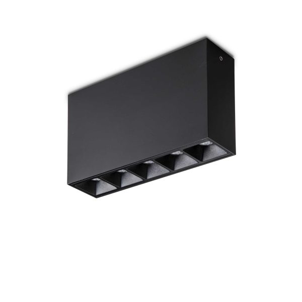 Plafón de techo LIKA SURFACE 12W 3000K BK de Ideal Lux