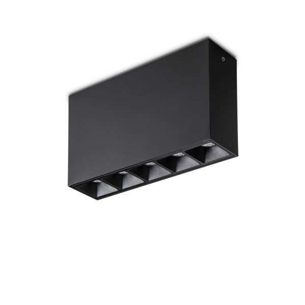 Plafón de techo LIKA SURFACE 12W 4000K BK de Ideal Lux