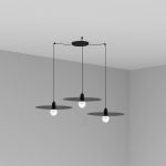 PLAT Colgante de Faro. Medidas: L 500 x A 5000 x F 500 mm. Color: Negro