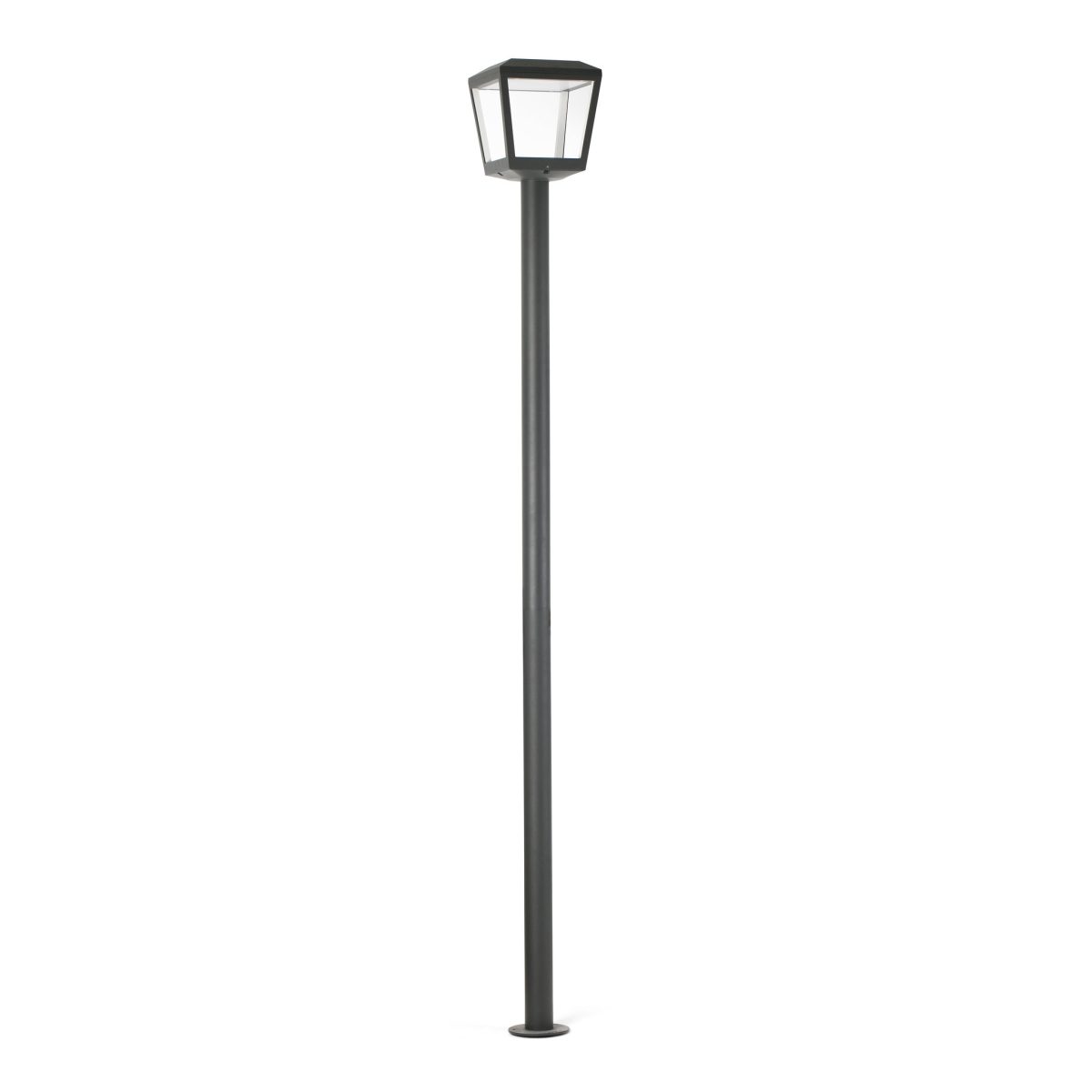 PLAZA LED Pie de Faro. Medidas: L 240 x A 2190 x F 240 mm. Color: Gris