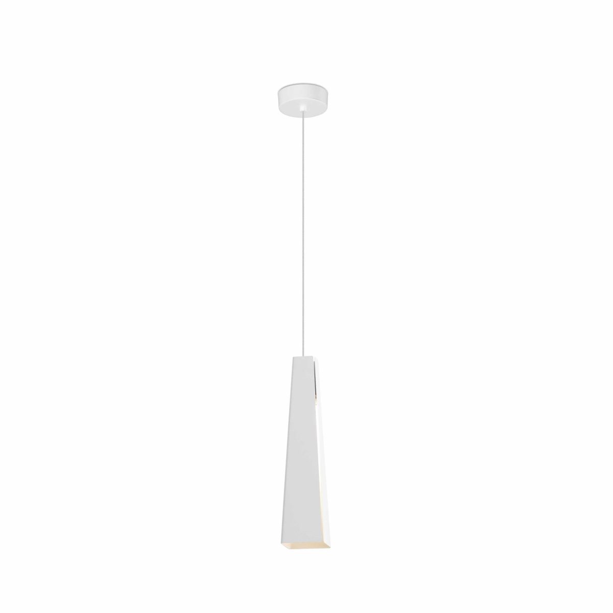 PLUMA LED Colgante de Faro. Medidas: L 82 x A 1860 x F 82 mm. Color: Blanco