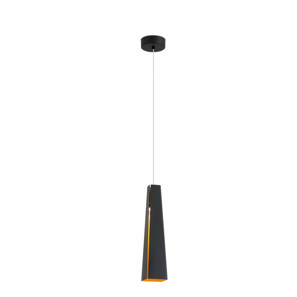 PLUMA LED Colgante de Faro. Medidas: L 82 x A 1860 x F 82 mm. Color: Negro