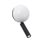 PRESS Aplique de Faro. Medidas: Ø 104 x L 104 x A 213 x F 65 mm. Color: Blanco