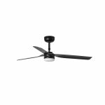 PUNT LED Ventilador de techo con luz de Faro. Medidas: Ø 1300 x L 1300 x A 388 x F 1300 mm. Color: Negro