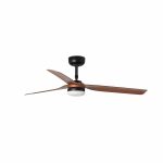 PUNT LED Ventilador de techo con luz de Faro. Medidas: Ø 1300 x L 1300 x A 388 x F 1300 mm. Color: Negro
