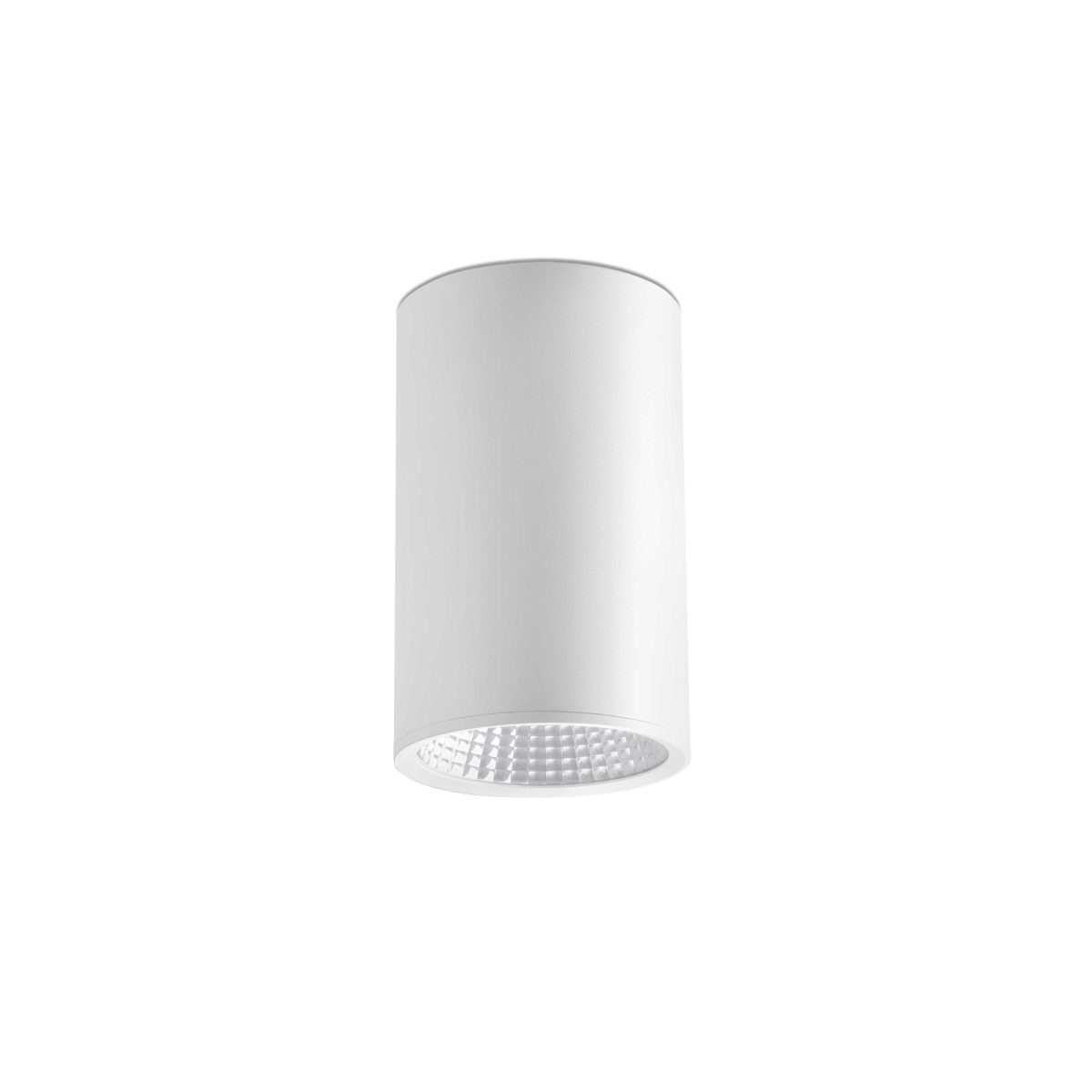 REL-G LED Plafón de Faro. Medidas: Ø 100 x L 100 x A 165 x F 100 mm. Color: Blanco