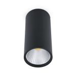 REL-G LED Plafón de Faro. Medidas: Ø 100 x L 100 x A 165 x F 100 mm. Color: Negro