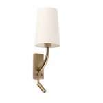 REM Aplique de Faro. Medidas: L 70 x A 370 x F 150 mm. Color: Oro