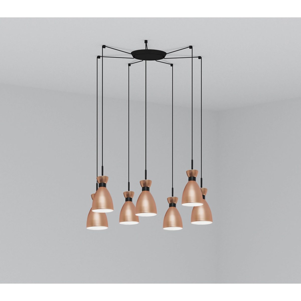RETRO Colgante de Faro. Medidas: L 115 x A 1740 x F 115 mm. Color: Cobre