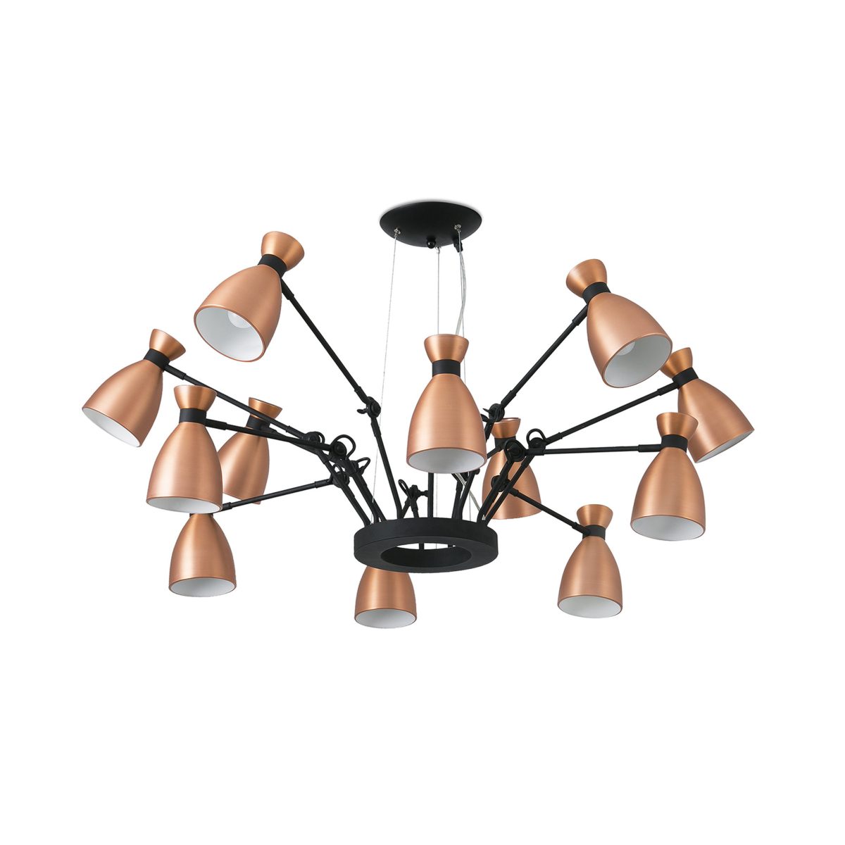 RETRO Colgante de Faro. Medidas: Ø 1280 x L 1280 x A 3500 x F 1280 mm. Color: Cobre