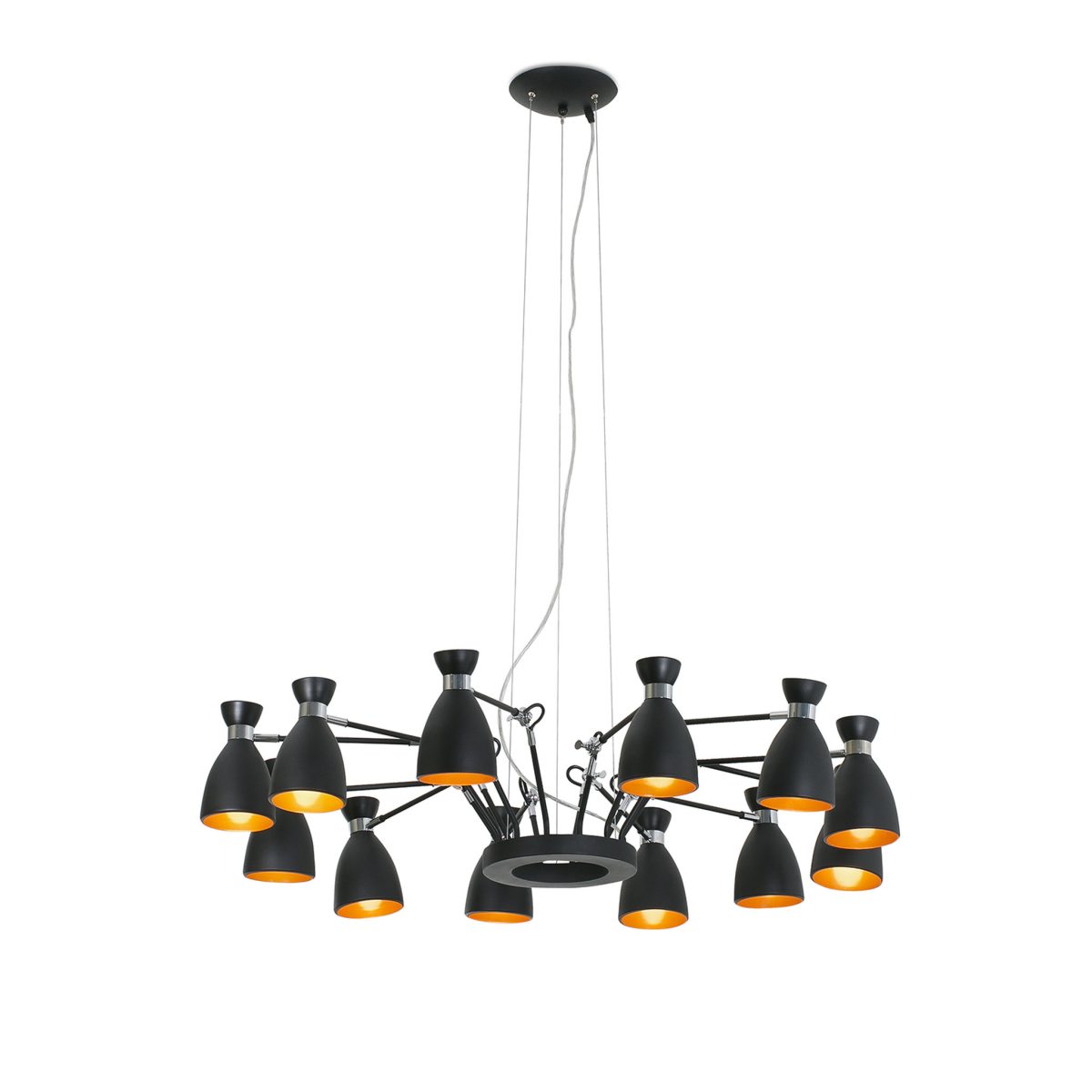 RETRO Colgante de Faro. Medidas: Ø 1280 x L 1280 x A 3500 x F 1280 mm. Color: Negro