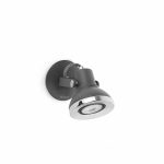 RING LED Aplique de Faro. Medidas: L 85 x A 100 x F 135 mm. Color: Gris
