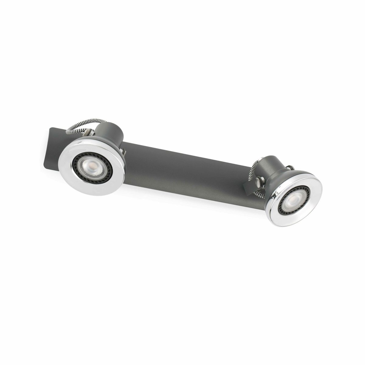 RING LED Aplique de Faro. Medidas: L 360 x A 100 x F 135 mm. Color: Gris