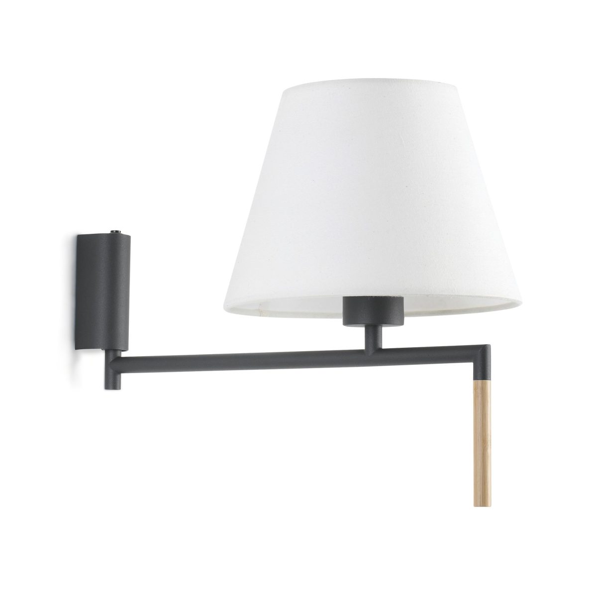 RON Aplique de Faro. Medidas: L 220 x A 277 x F 375 mm. Color: Gris