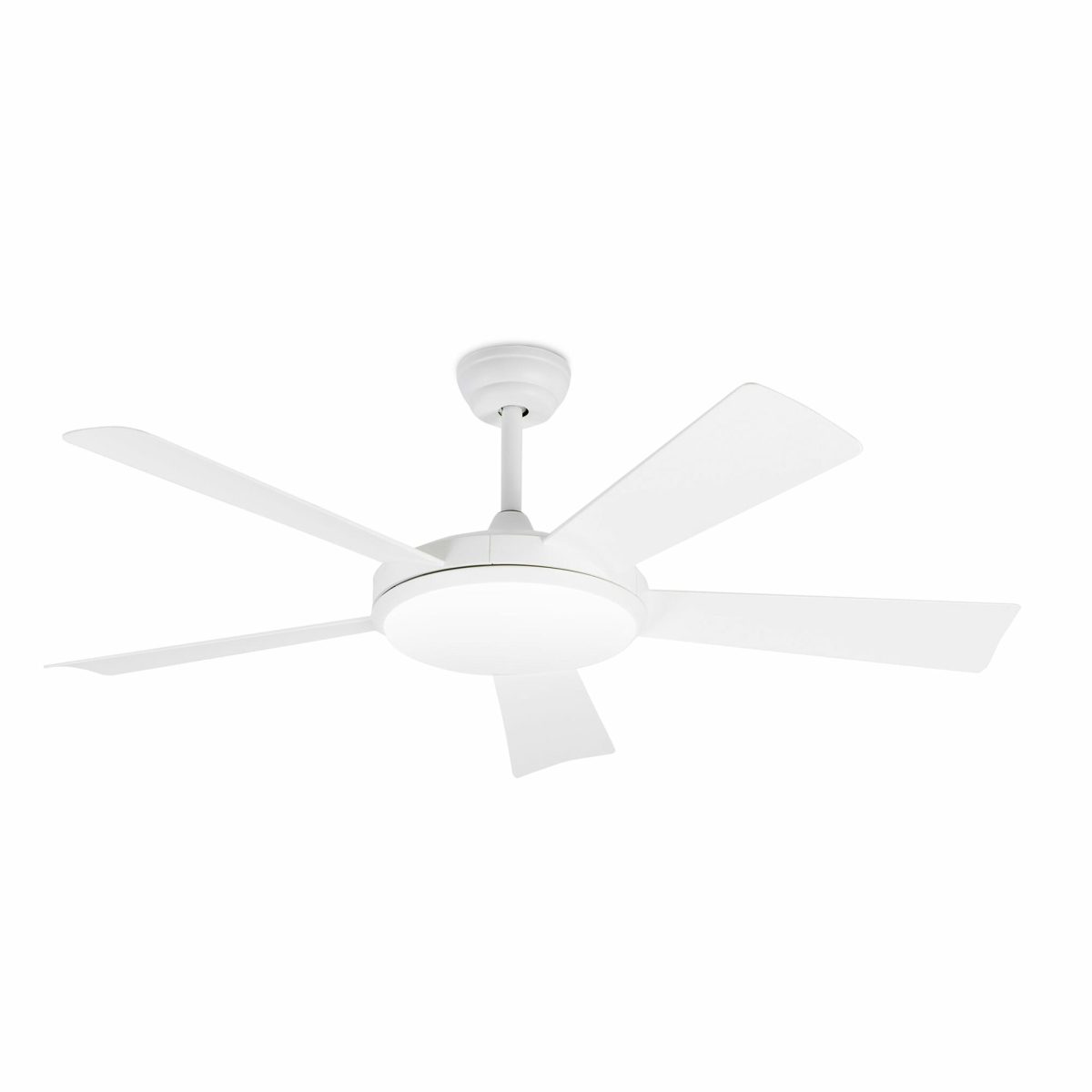 SAONA LED Ventilador de techo con luz de Faro. Medidas: Ø 1320 x L 1320 x A 330 x F 1320 mm. Color: Blanco