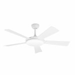 SAONA LED Ventilador de techo con luz de Faro. Medidas: Ø 1320 x L 1320 x A 330 x F 1320 mm. Color: Blanco
