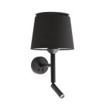 SAVOY Aplique de Faro. Medidas: L 230 x A 499 x F 265 mm. Color: Negro