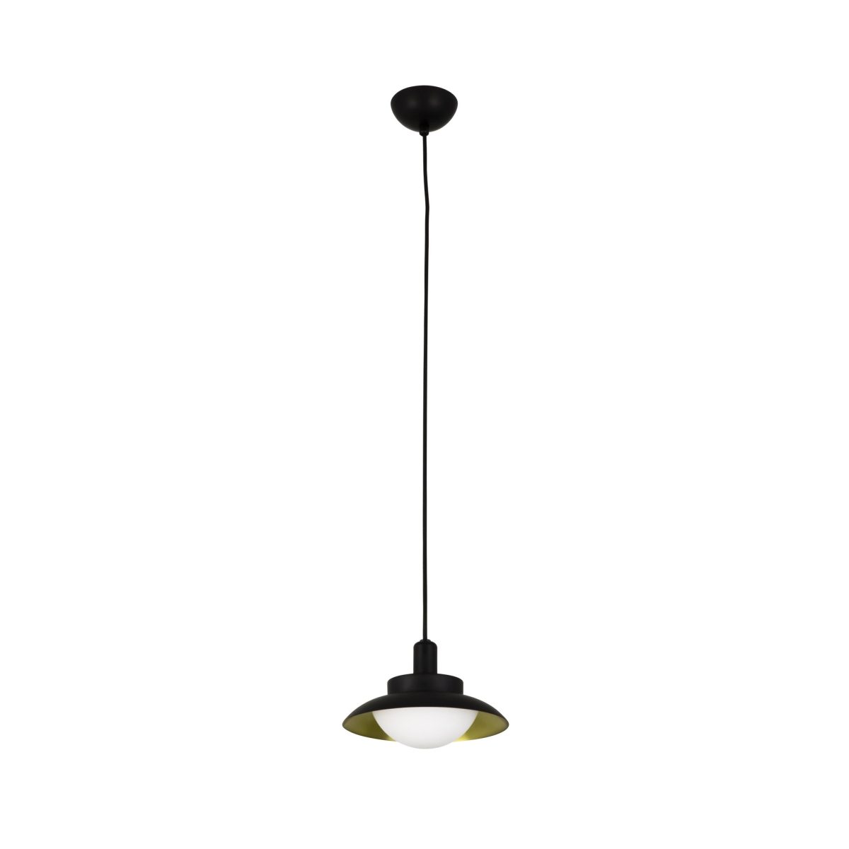 SIDE LED Colgante de Faro. Medidas: Ø 200 x L 200 x A 1500 x F 200 mm. Color: Negro