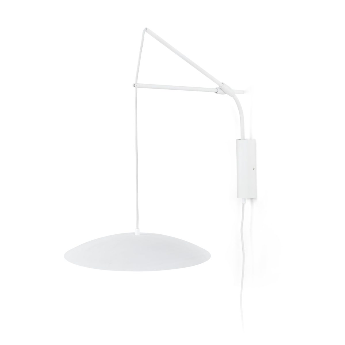 SLIM LED Aplique de Faro. Medidas: Ø 400 x L 400 x A 1800 x F 900 mm. Color: Blanco