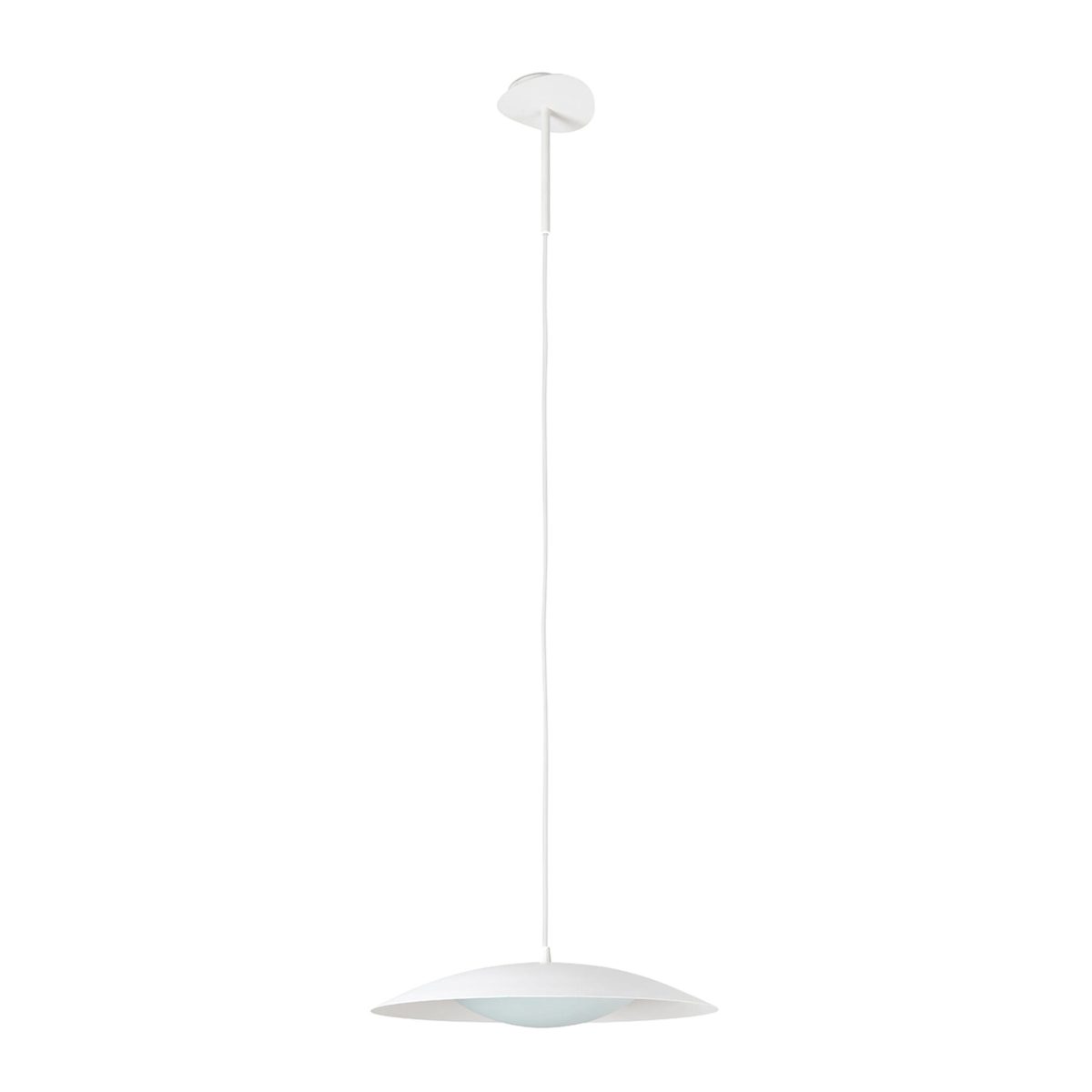 SLIM LED Colgante de Faro. Medidas: Ø 400 x L 400 x A 2060 x F 400 mm. Color: Blanco