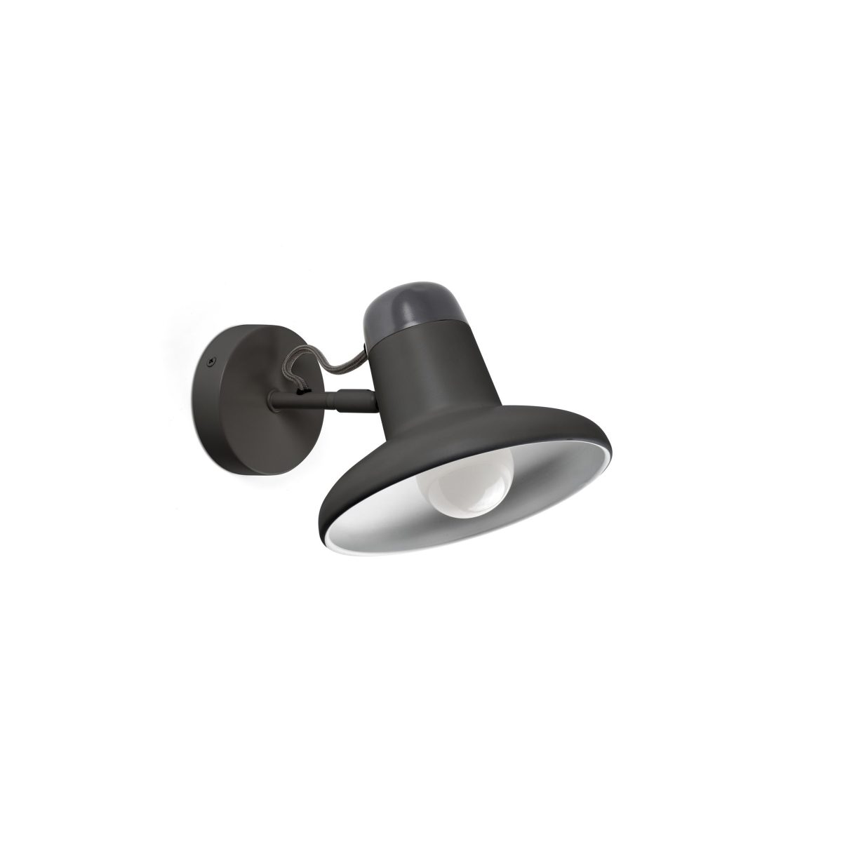 SNAP Aplique de Faro. Medidas: L 185 x A 140 x F 250 mm. Color: Gris