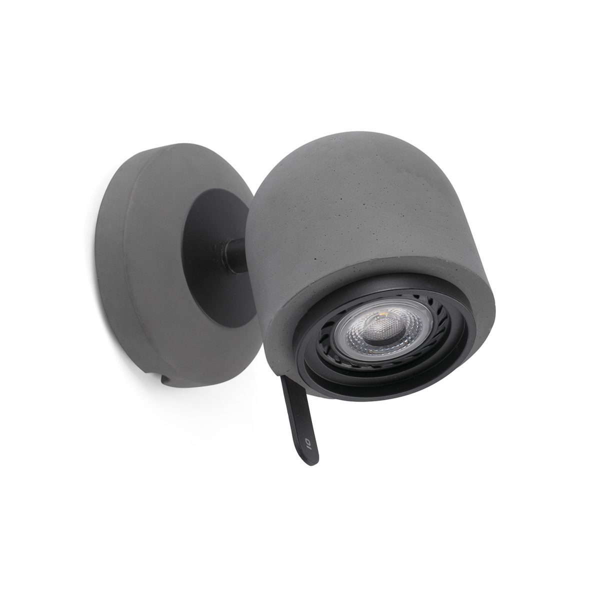 STONE Aplique de Faro. Medidas: L 90 x A 135 x F 130 mm. Color: Gris