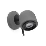 STONE Aplique de Faro. Medidas: L 90 x A 135 x F 130 mm. Color: Gris