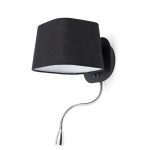 SWEET Aplique de Faro. Medidas: L 200 x A 450 x F 245 mm. Color: Negro