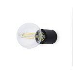 TEN Aplique de Faro. Medidas: Ø 60 x L 60 x A 70 x F 60 mm. Color: Negro