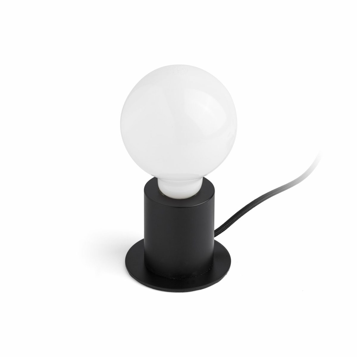 TEN Sobremesa de Faro. Medidas: Ø 60 x L 90 x A 75 x F 90 mm. Color: Negro