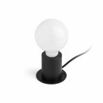 TEN Sobremesa de Faro. Medidas: Ø 60 x L 90 x A 75 x F 90 mm. Color: Negro