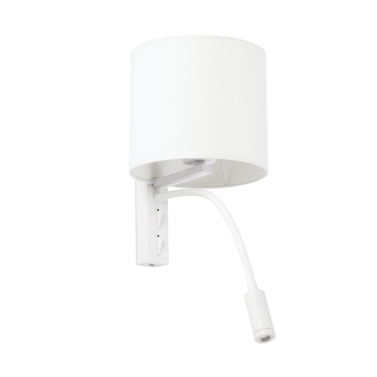 TIRA Aplique de Faro. Medidas: Ø 180 x L 180 x A 480 x F 210 mm. Color: Blanco