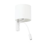 TIRA Aplique de Faro. Medidas: Ø 180 x L 180 x A 480 x F 210 mm. Color: Blanco