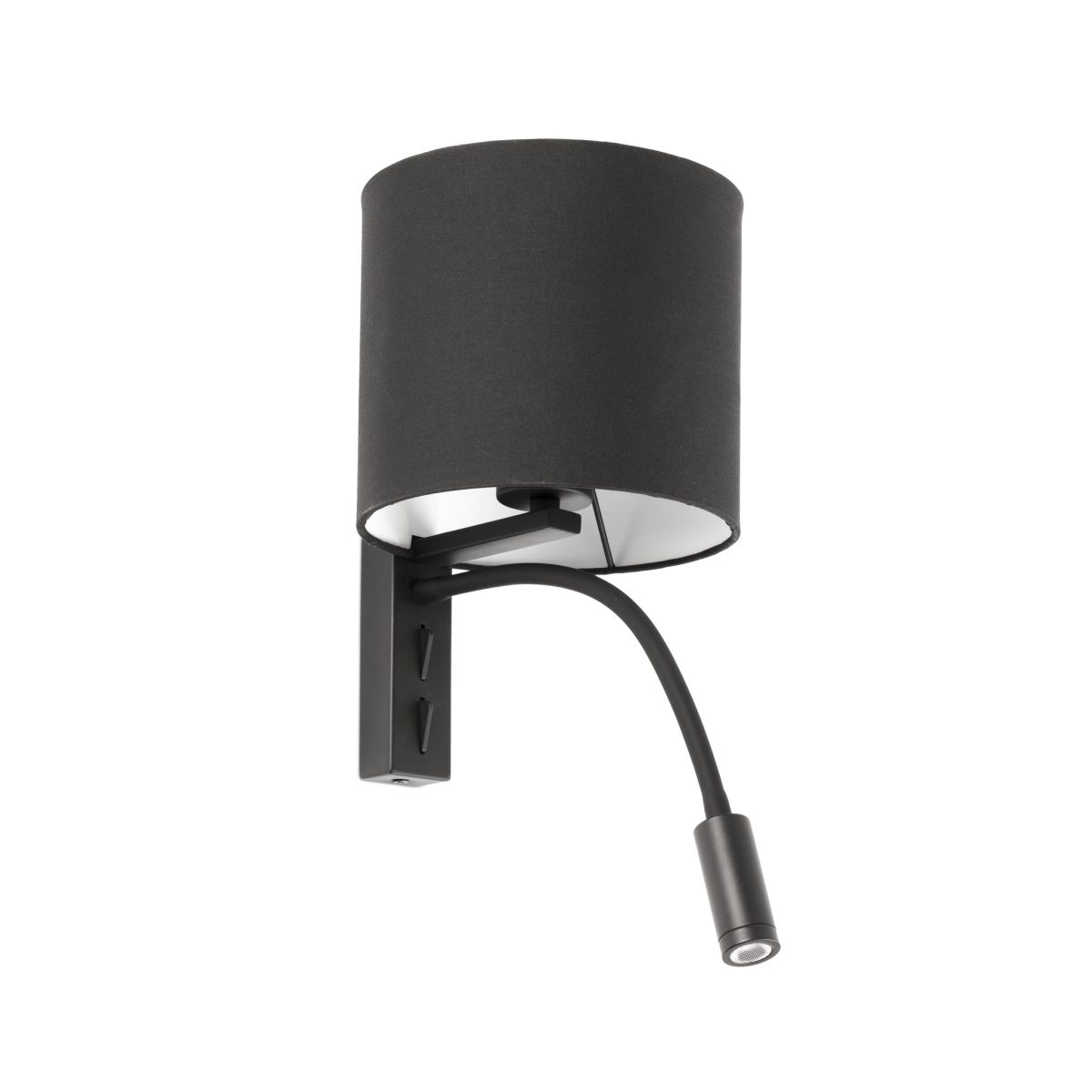TIRA Aplique de Faro. Medidas: Ø 180 x L 180 x A 480 x F 210 mm. Color: Negro