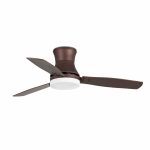TONSAY Ventilador de techo con luz de Faro. Medidas: Ø 1320 x L 1320 x A 305 x F 1320 mm. Color: Marrón