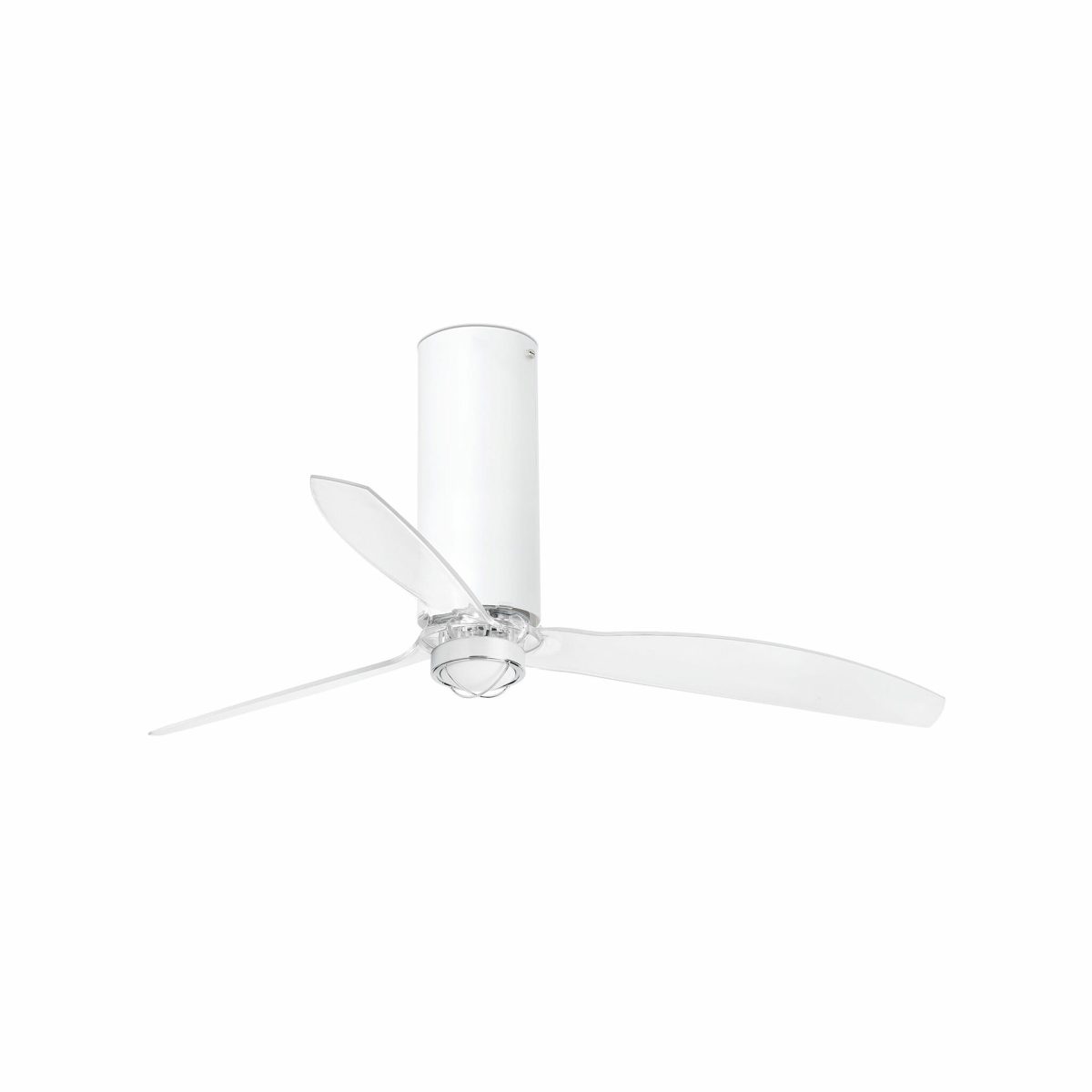 TUBE FAN LED Ventilador de techo con luz de Faro. Medidas: Ø 1280 x L 1280 x A 484 x F 1280 mm. Color: Blanco