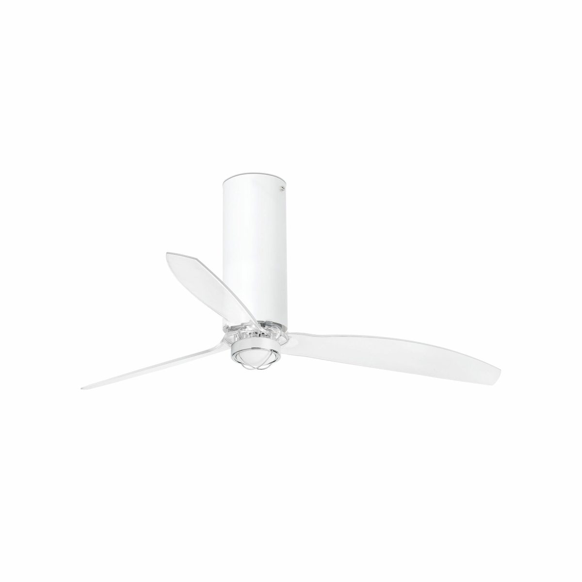 TUBE FAN LED Ventilador de techo con luz de Faro. Medidas: Ø 1280 x L 1280 x A 484 x F 1280 mm. Color: Blanco