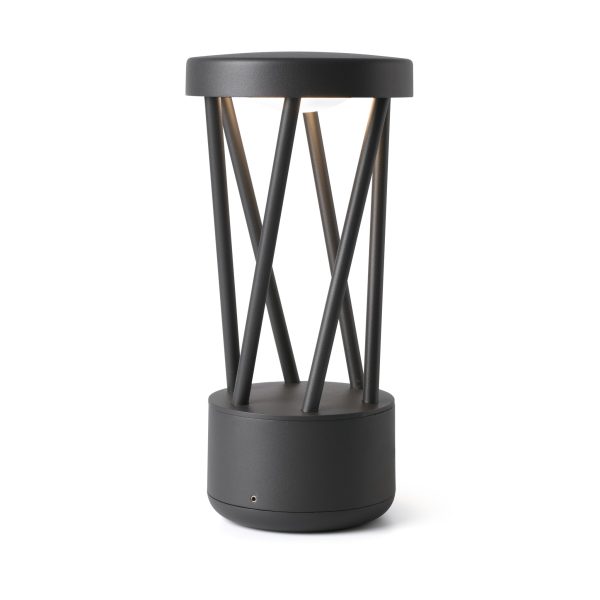 TWIST LED Sobremuro de Faro. Medidas: L 145 x A 300 x F 145 mm. Color: Gris