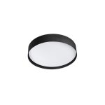 VUK LED Plafón de Faro. Medidas: Ø 366 x L 366 x A 71 x F 366 mm. Color: Negro
