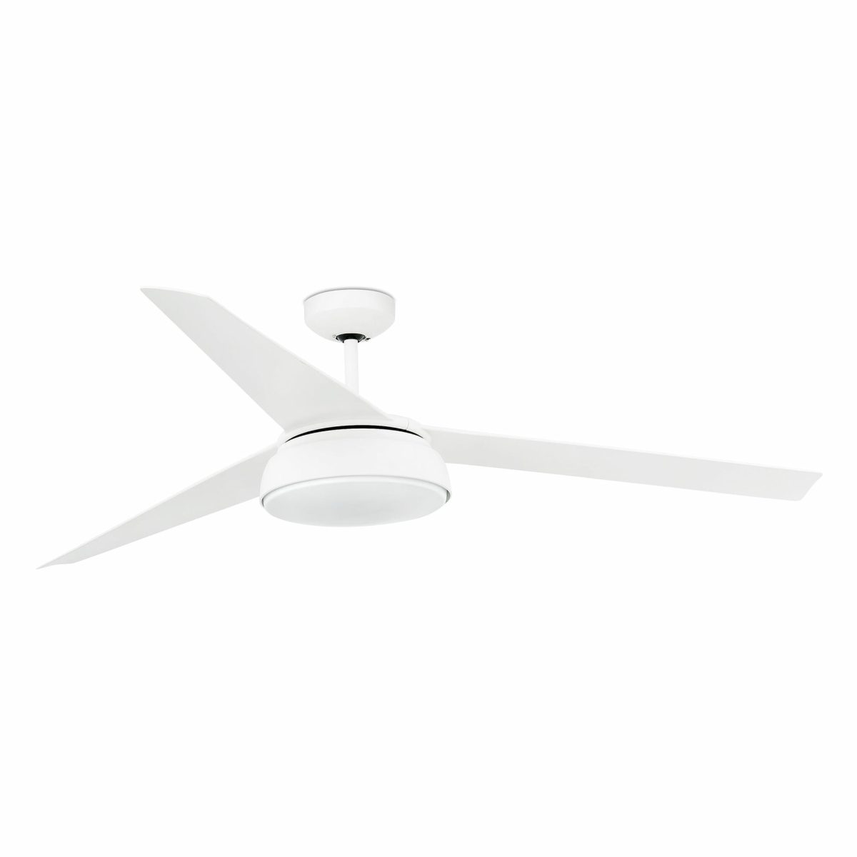 VULCANO LED Ventilador de techo con luz de Faro. Medidas: Ø 1524 x L 1524 x A 330 x F 1524 mm. Color: Blanco