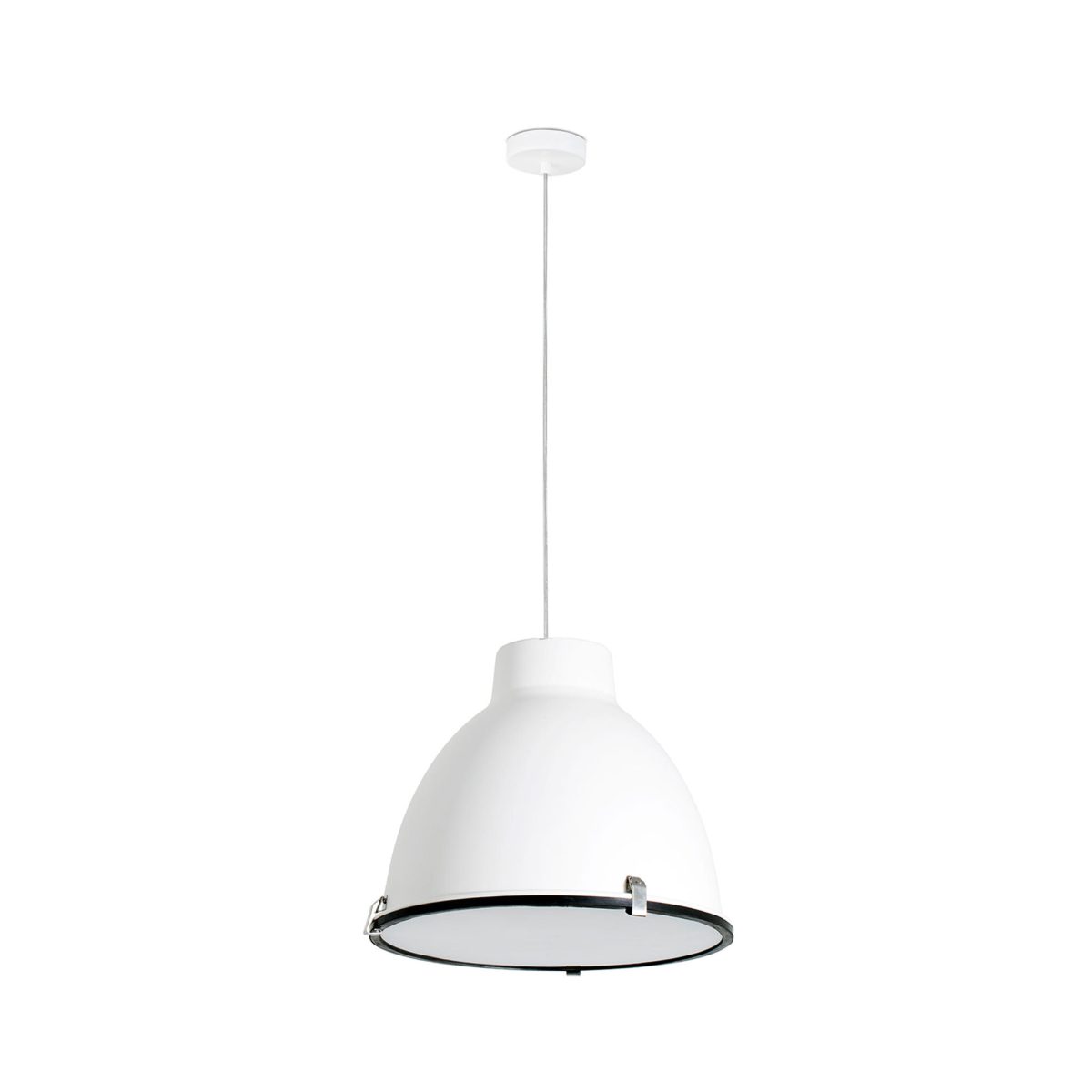 CHARLOTTE Colgante de Faro. Medidas: Ø 402 x L 402 x A 1600 x F 402 mm. Color: Blanco