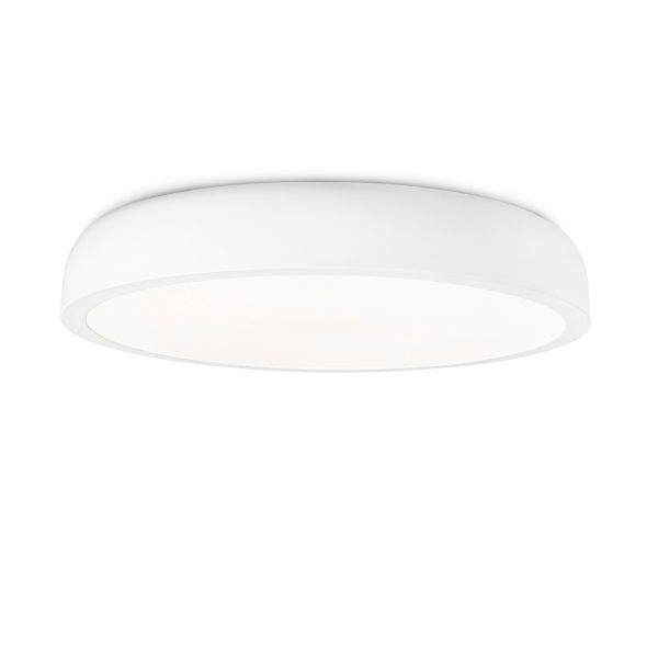 COCOTTE Plafón de Faro. Medidas: Ø 550 x L 550 x A 80 x F 550 mm. Color: Blanco