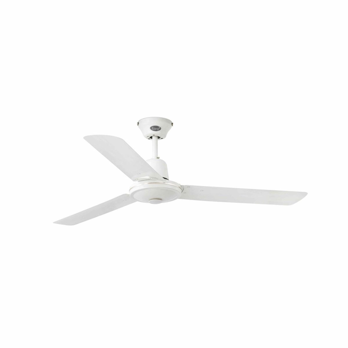 ECO Ventilador de techo de Faro. Medidas: Ø 1200 x L 1200 x A 320 x F 1200 mm. Color: Blanco